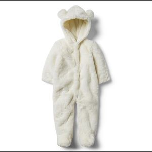 NWT Janie and Jack Faux Fur Hooded One piece